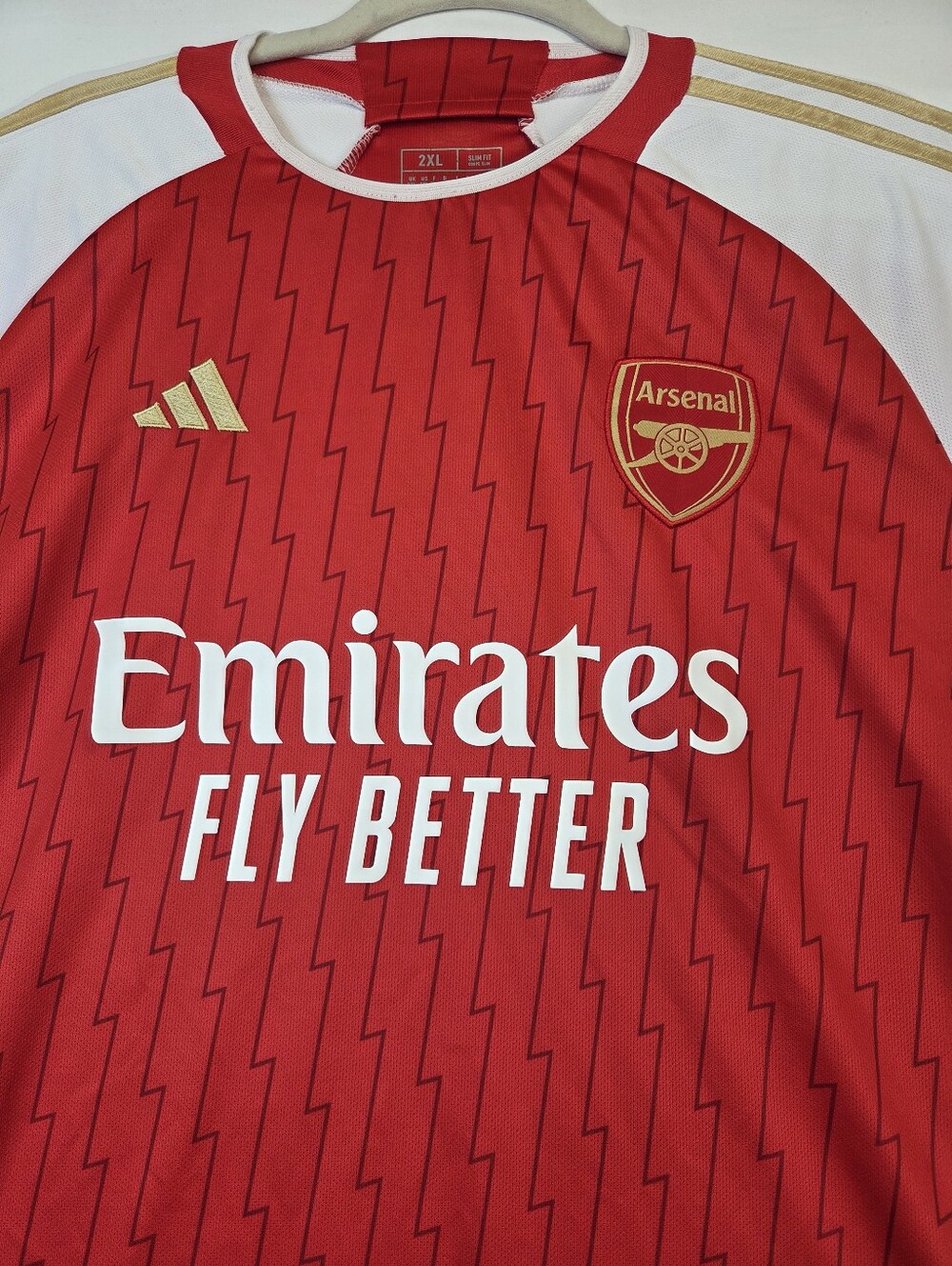 Adidas Arsenal FC 2023/24 Home Soccer Jersey Red White AEROREADY Men's 2XL - Picture 4 of 11
